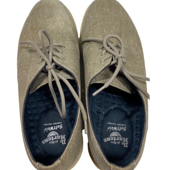 Dr Martens Torriano Gray Canvas Shoes 3 Eye Lace-Up US 9 - Picture 4 of 7
